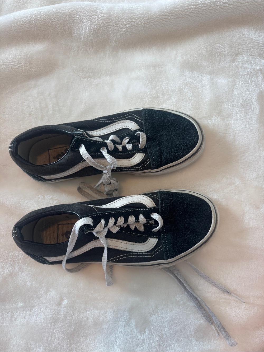 Vans Black and White Old Skool Low-Top Sneakers